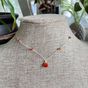 Carnelian dainty necklace